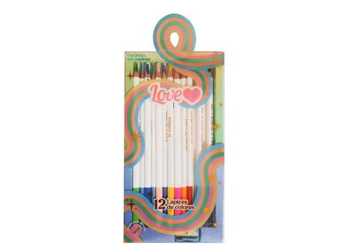 LAPICES DE COLORES LOVE 12 COLORES